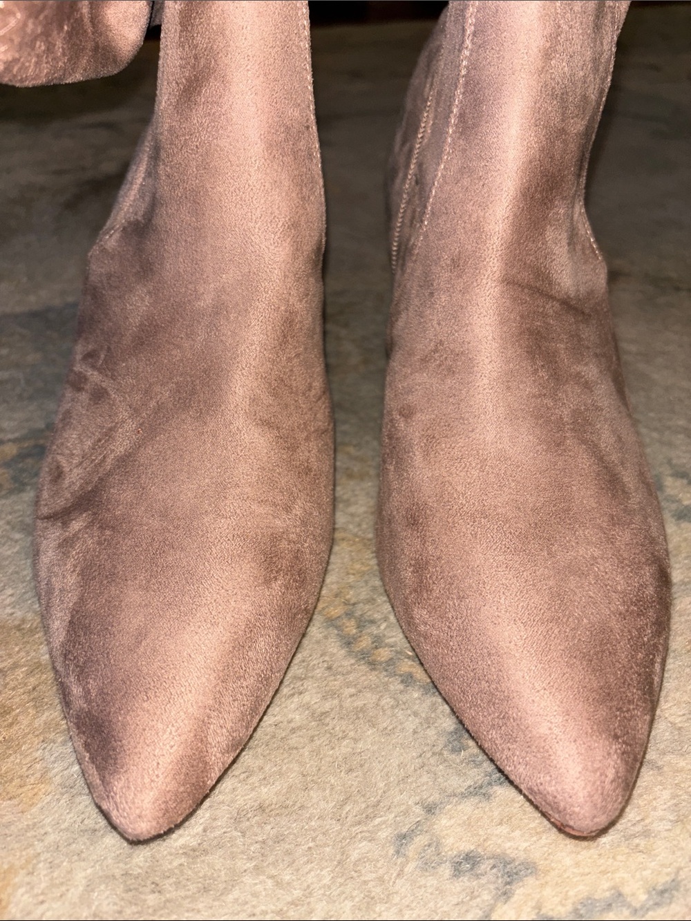 Lulu's Pointed-Toe Mid-Calf Suede Boots in Nude - only tried on - Picture 5 of 5